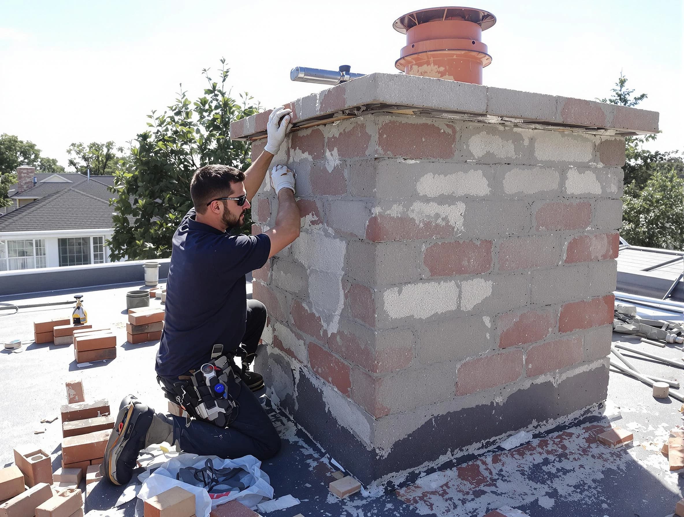 Advanced chimney repair process by Plymouth Chimney Sweep in Plymouth, MA