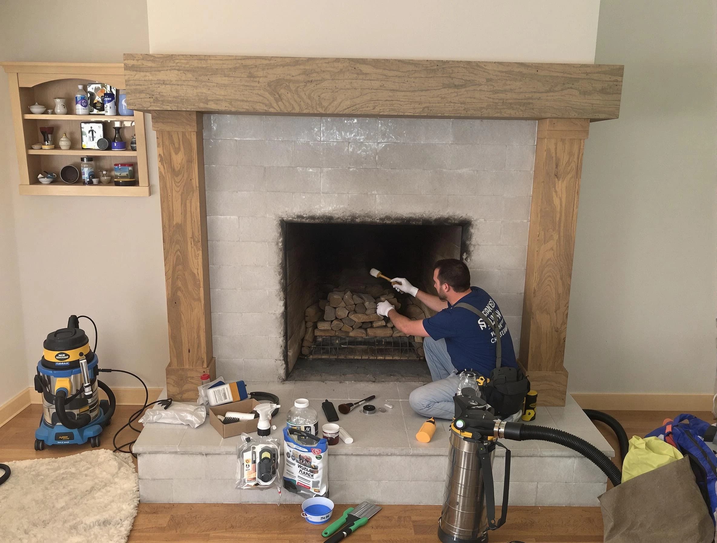 Detailed creosote removal process by Plymouth Chimney Sweep in Plymouth, MA