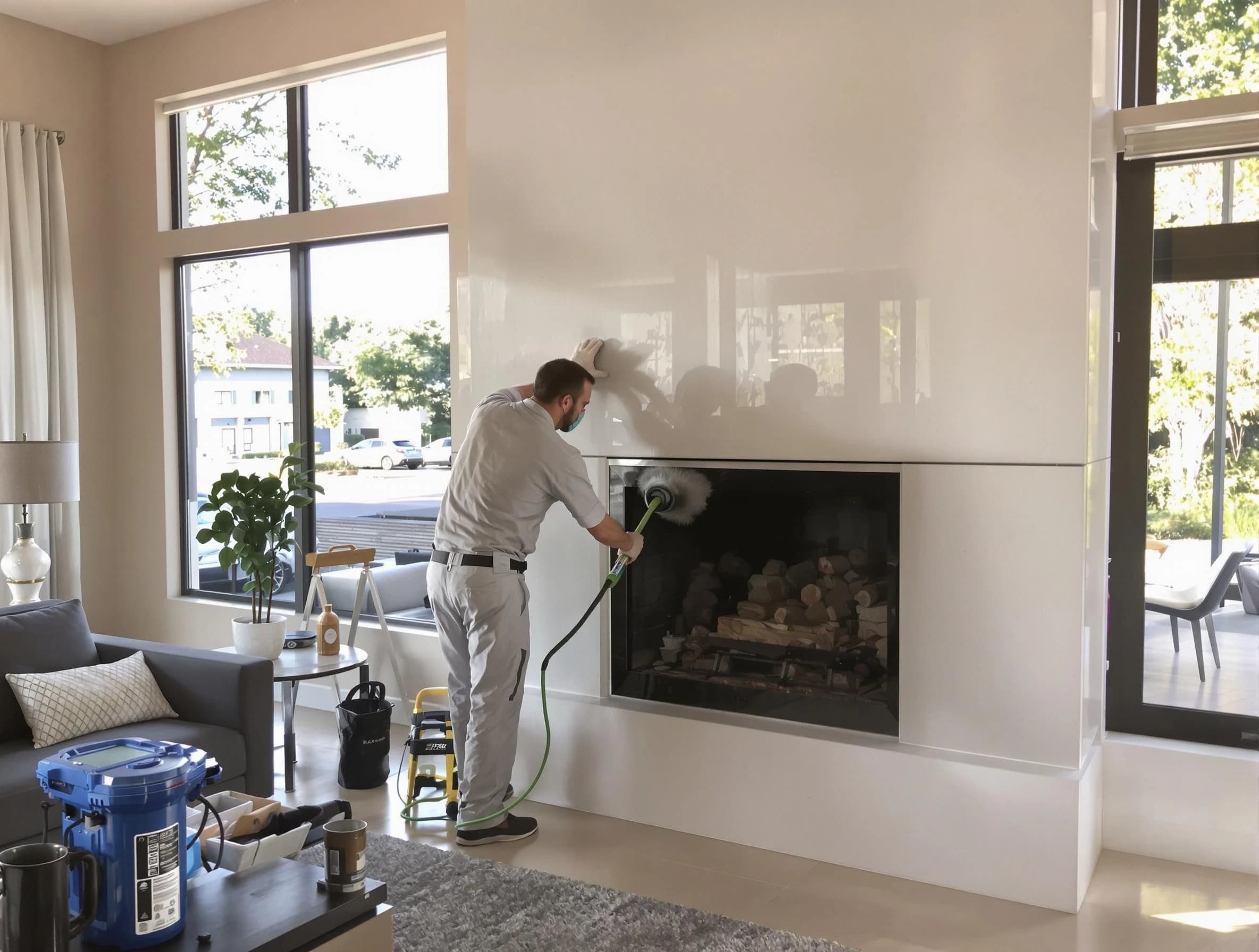 Plymouth Chimney Sweep performing thorough soot removal in Plymouth, MA