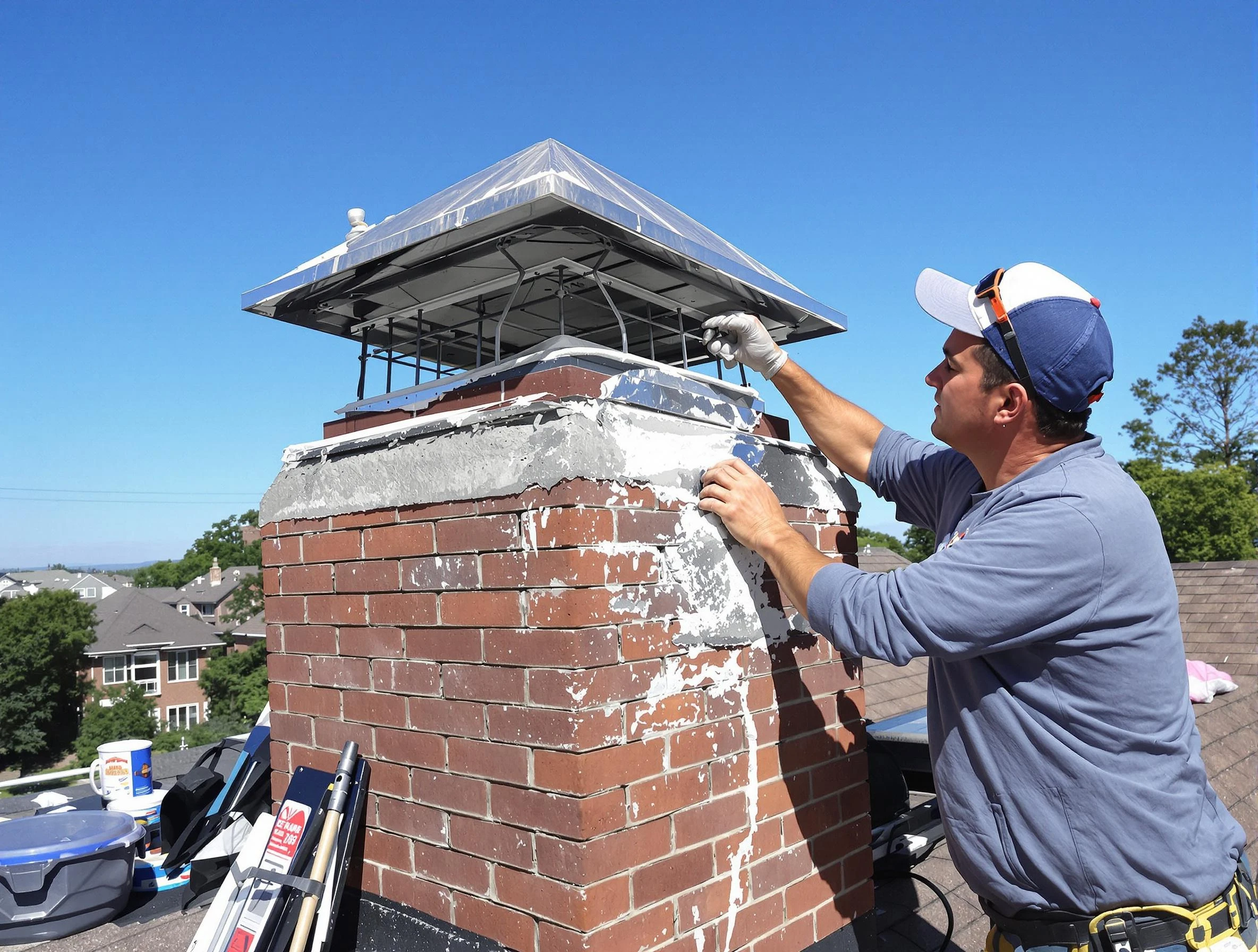 Chimney Crown Services service in Plymouth, MA