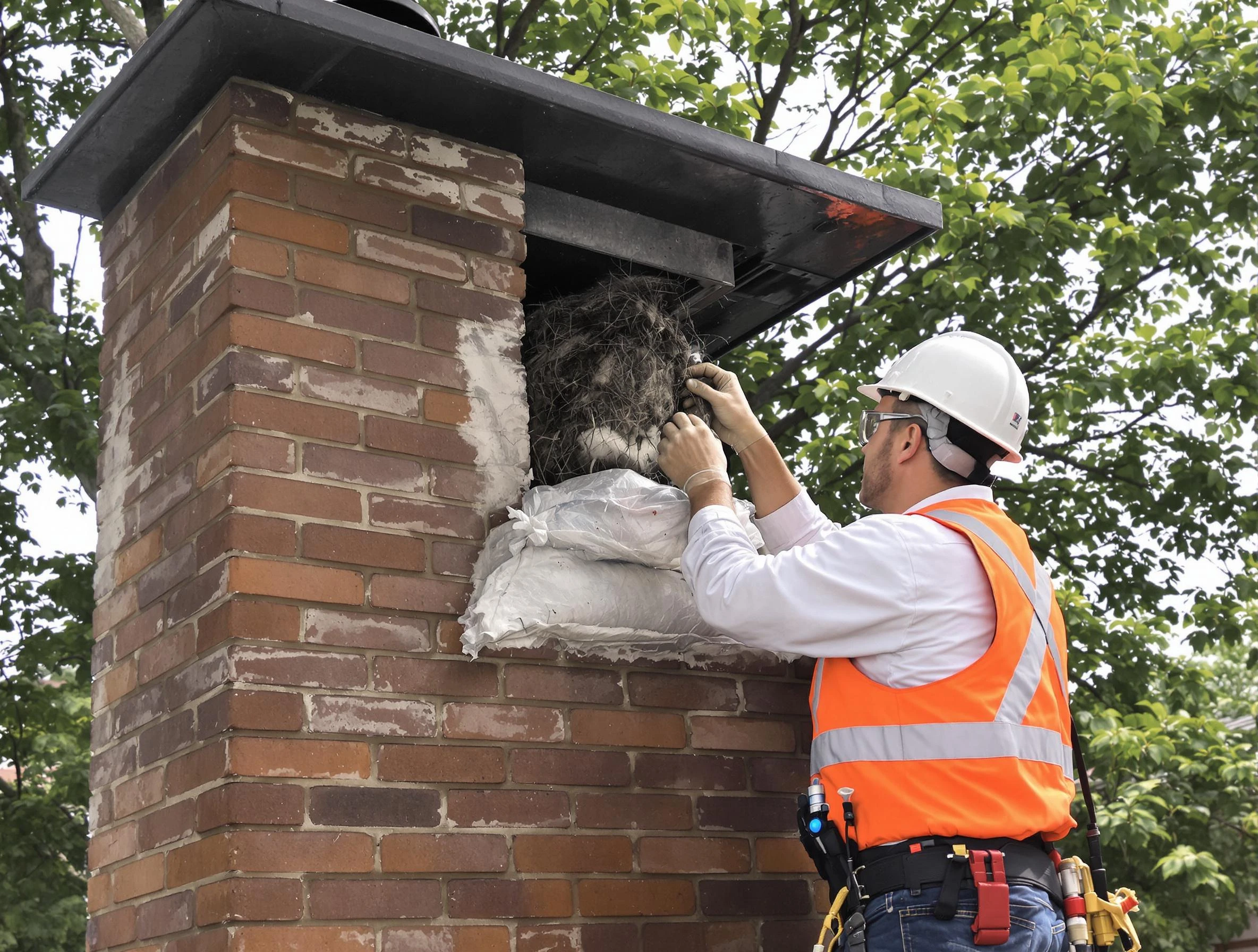 Humane removal of debris and animals by Plymouth Chimney Sweep in Plymouth, MA