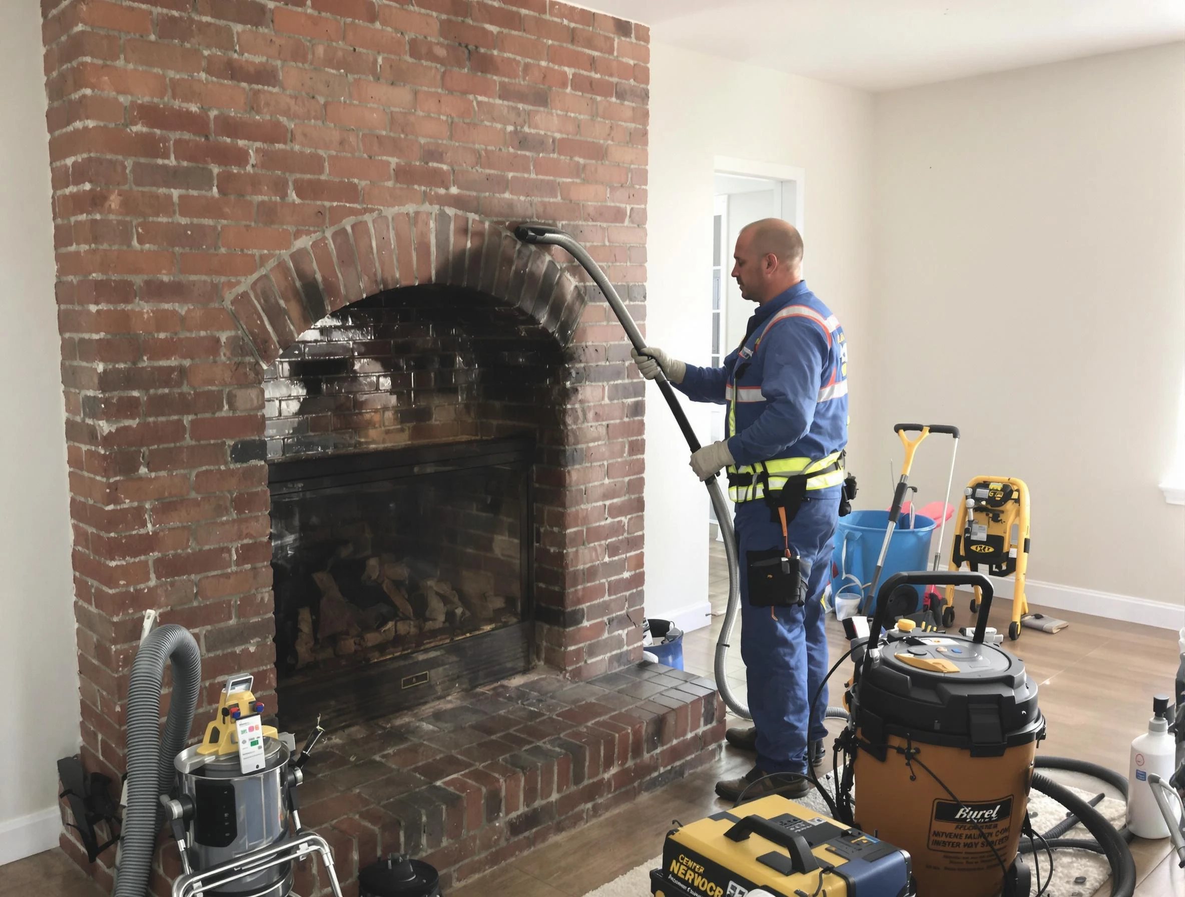 Plymouth Chimney Sweep expert performing detailed chimney sweep in Plymouth, MA