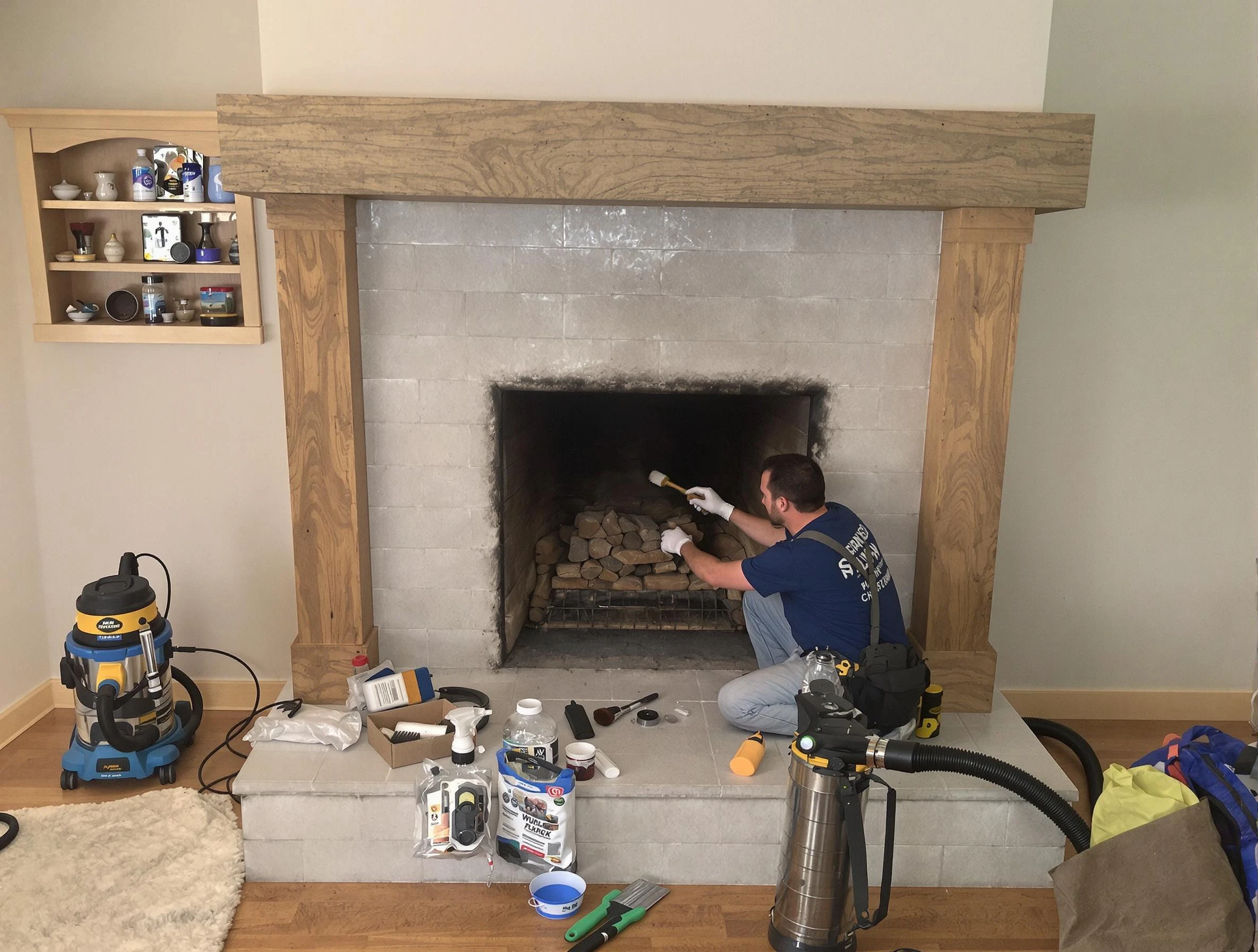Detailed creosote removal process by Plymouth Chimney Sweep in Plymouth, MA